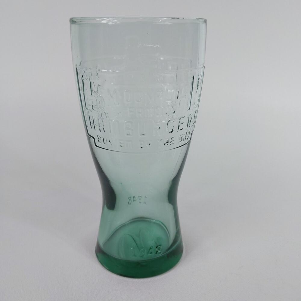 McDonalds‎ 1948 Green Collectible Glass Cup reproduction Promotional